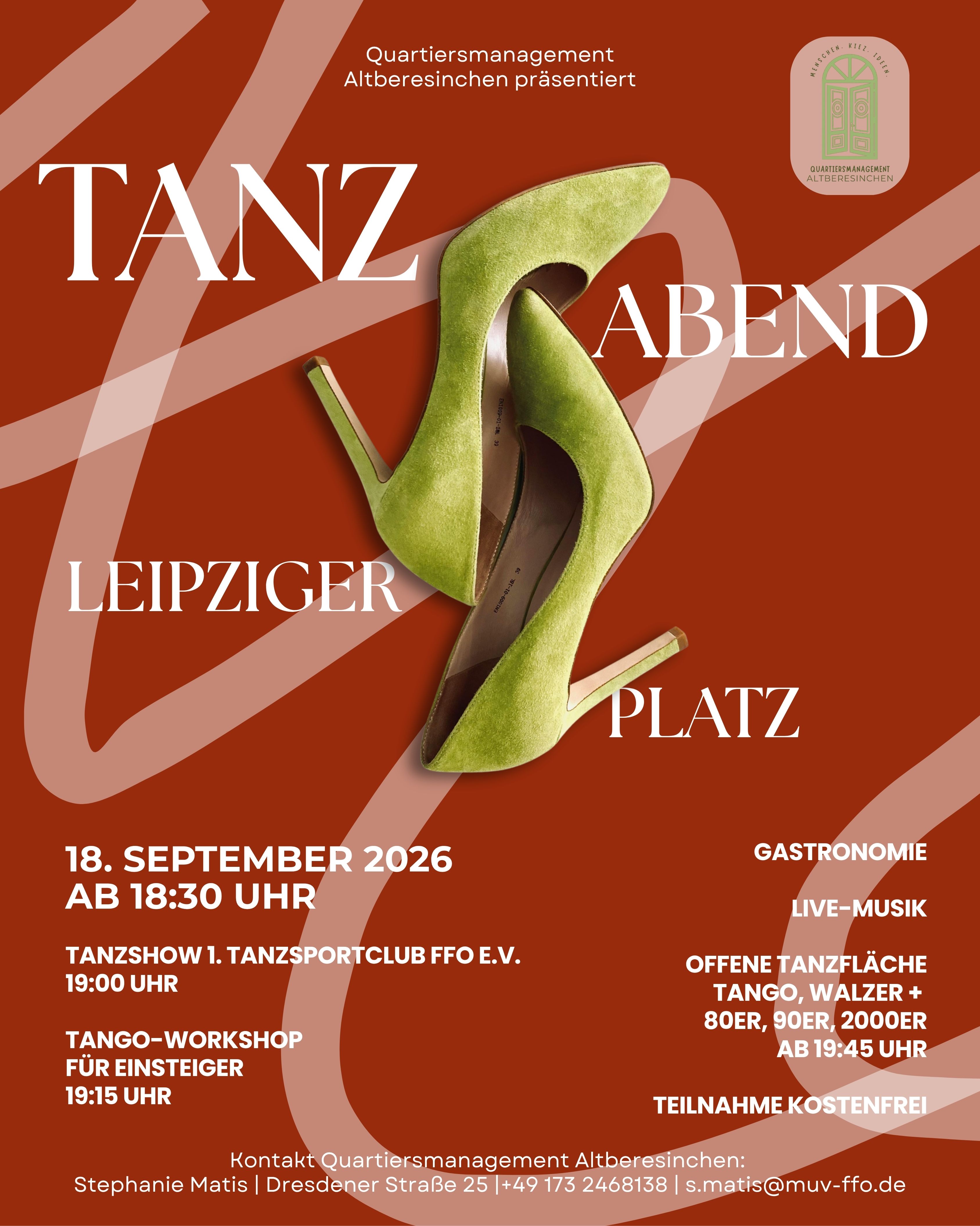 Informationen zum Tanzabend auf dem Leipziger Platz