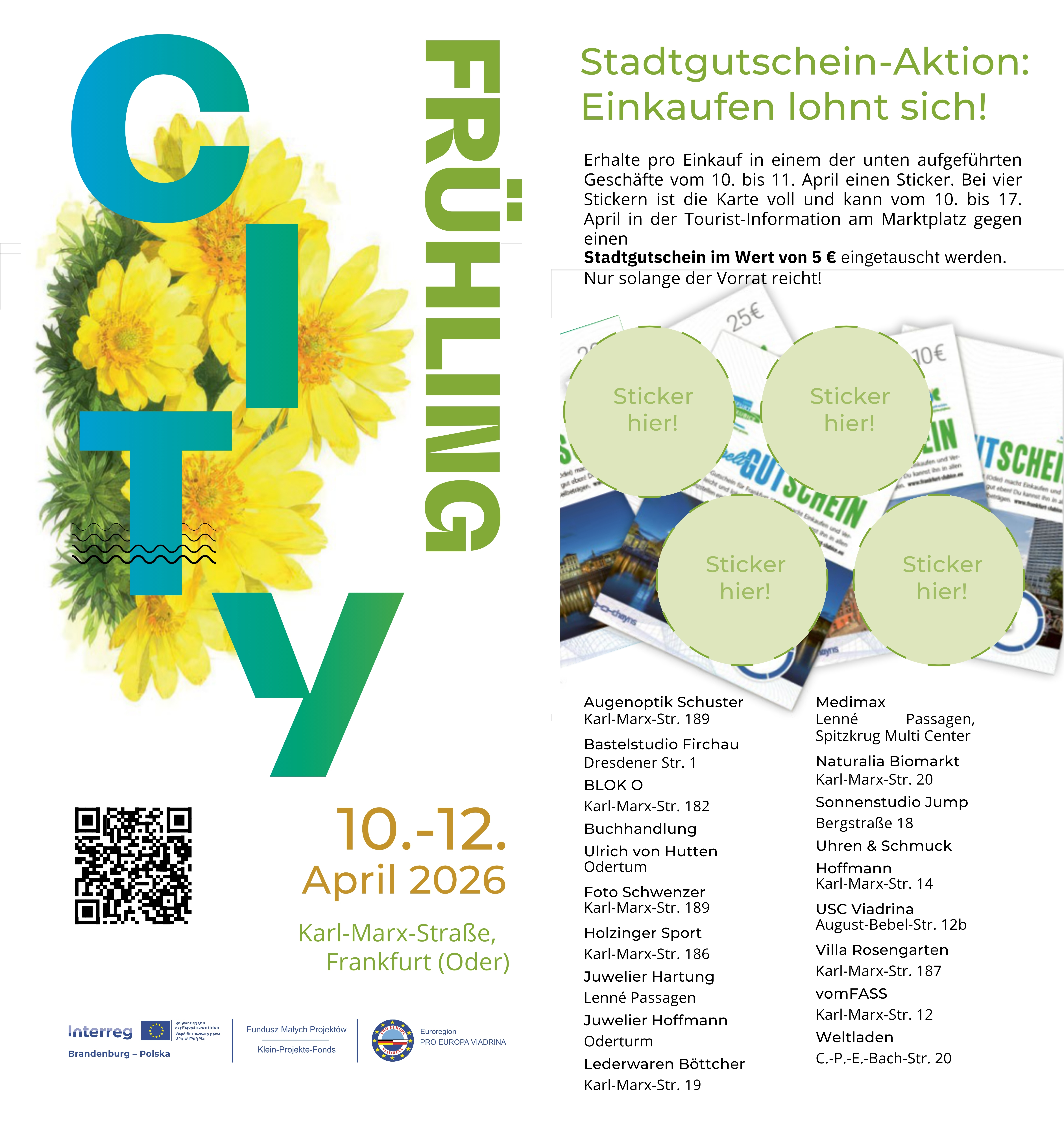 Ausschnitt aus dem Flyer zum cityFRÜHLING 2026