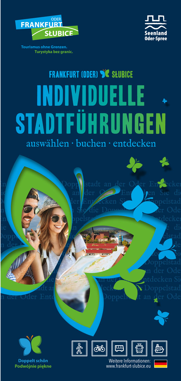 Titelseite von der Broschüre: Individuelle Stadtführungen in der Doppelstadt